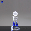 Award Golden Metal with Technology Crystal Globe Trophy